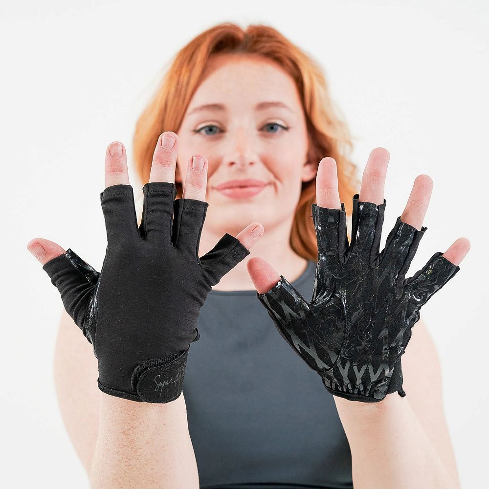 Sticky Flex Fishnet Handschuhe, Schwarz