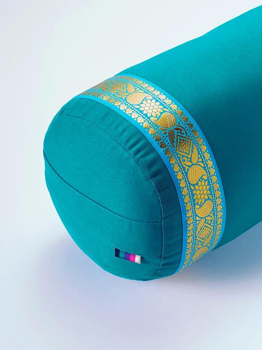 Yogamatters Polster ocean-grn mit Goldbesatz