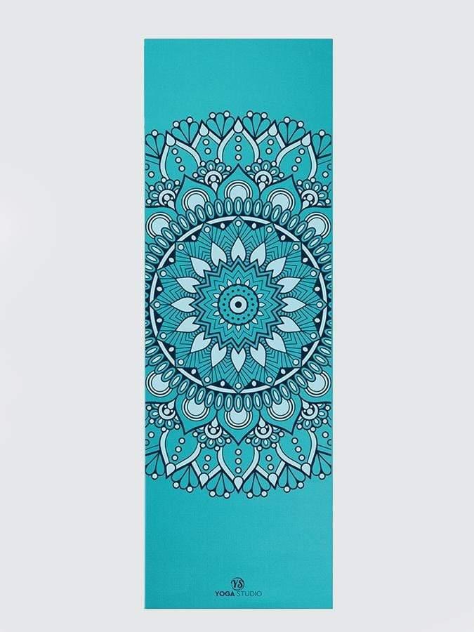 Designed Sticky Yoga Mat 6mm turquoise, mandala