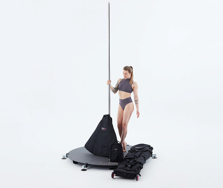 Lupit Pole Stage Short Legs Stainless 45mm mit Transporttasche