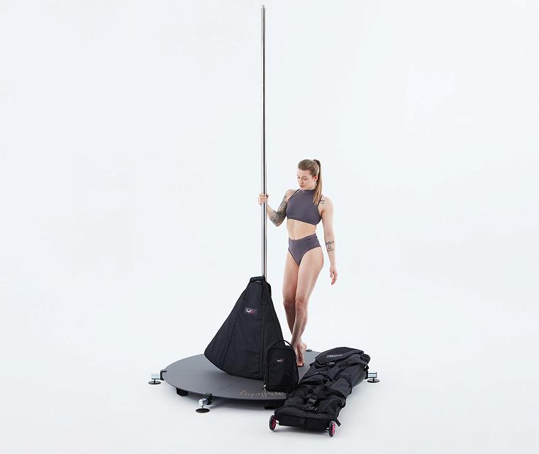 Lupit Pole Stage Short Legs Stainless 45mm mit Transporttasche