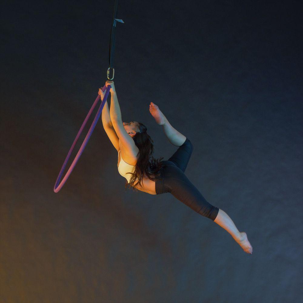 1 Punkt Aerial Hoop - pearl schwarz