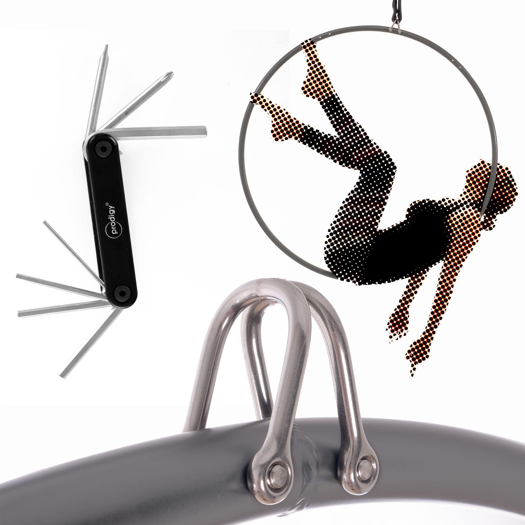 Multi-Point Shackle Aerial Hoop - grau