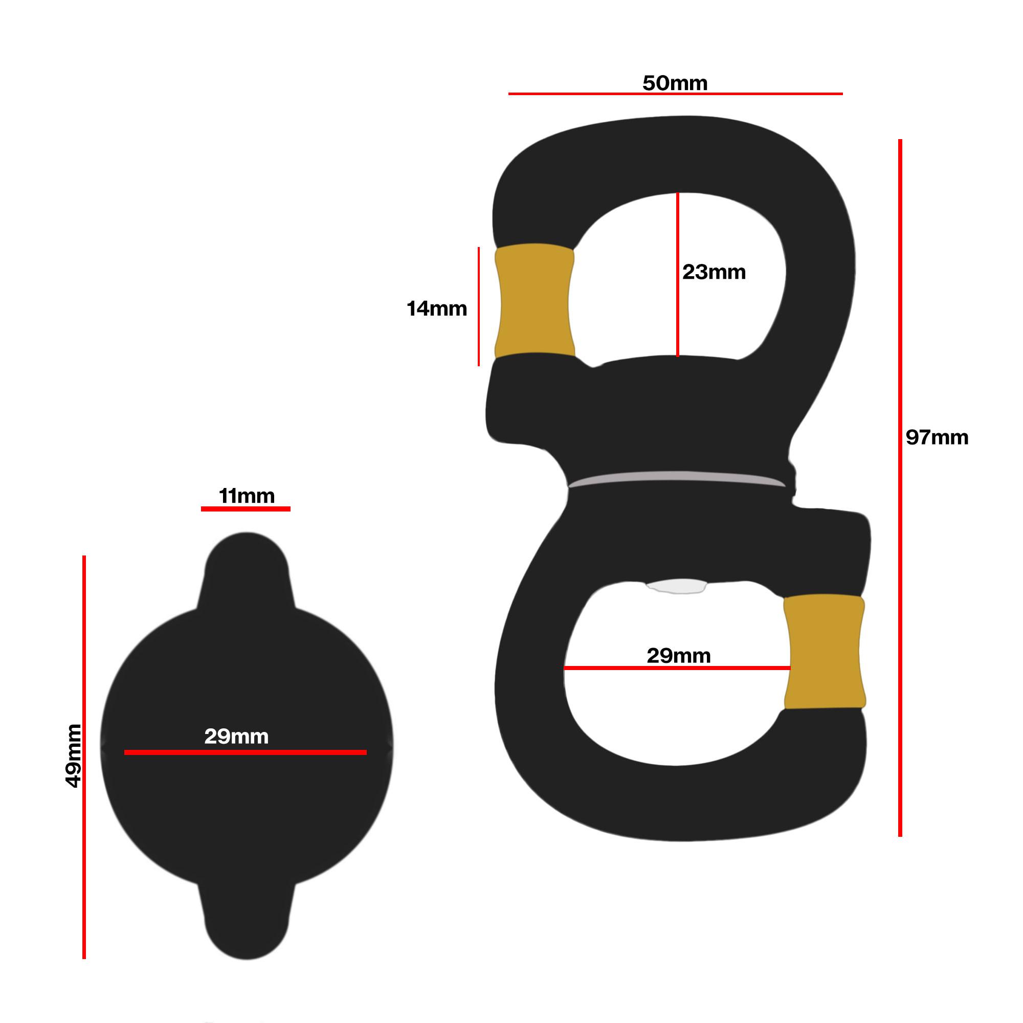 Offener Kugellager Wirbel - Petzl (schwarz)