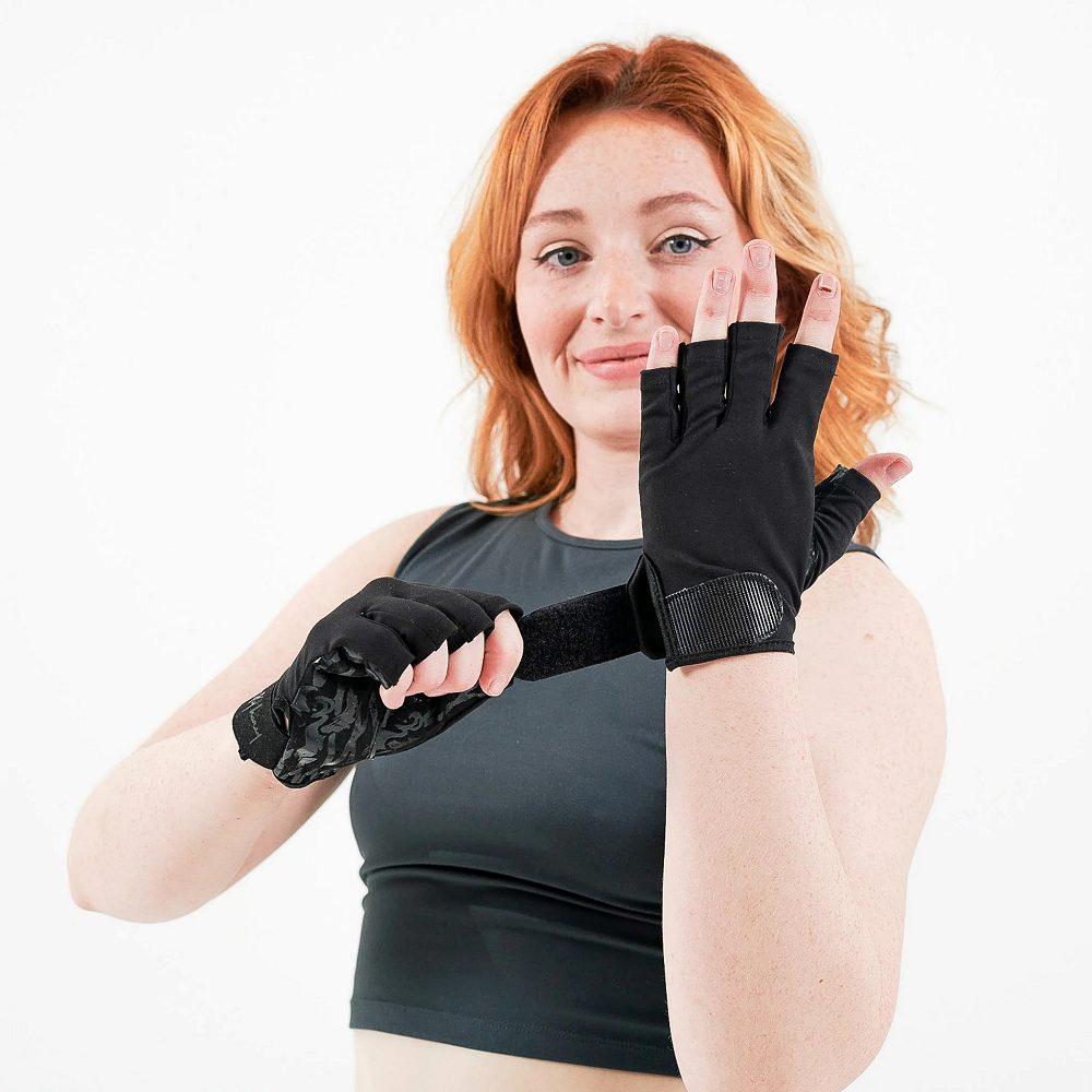 Sticky Flex Fishnet Handschuhe, Schwarz