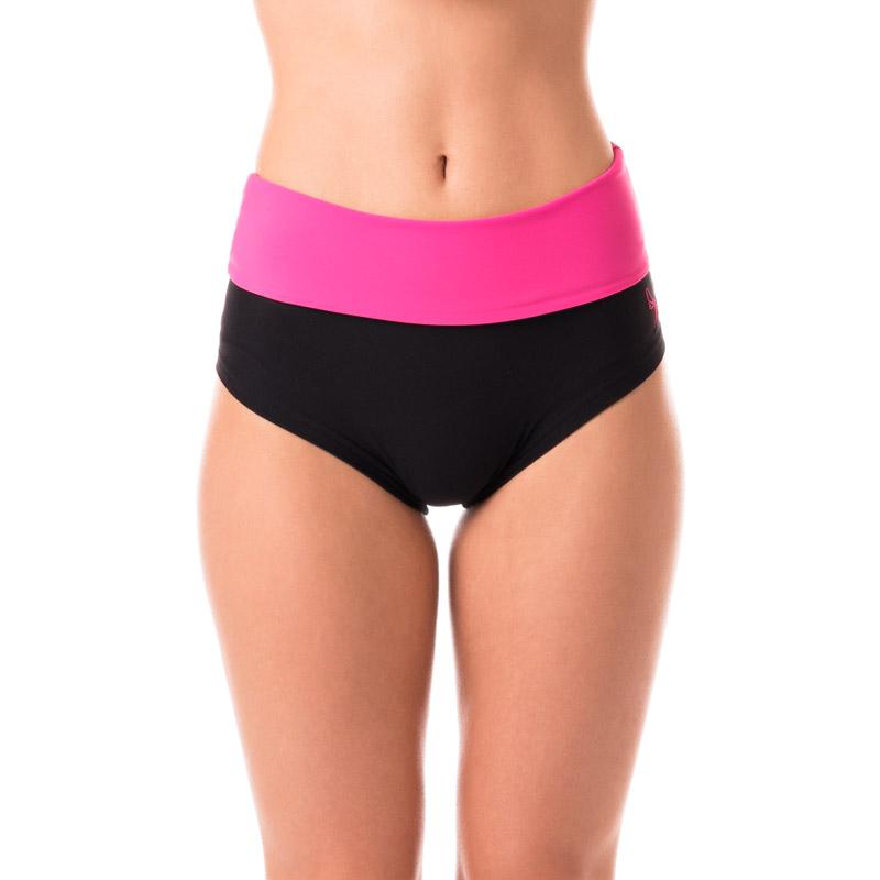 Hoch taillierte Shorts Betty, Schwarz/Pink