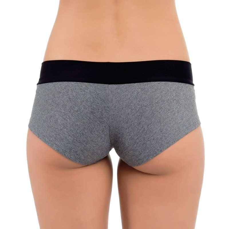 Hot pants - grau melange / schwarz