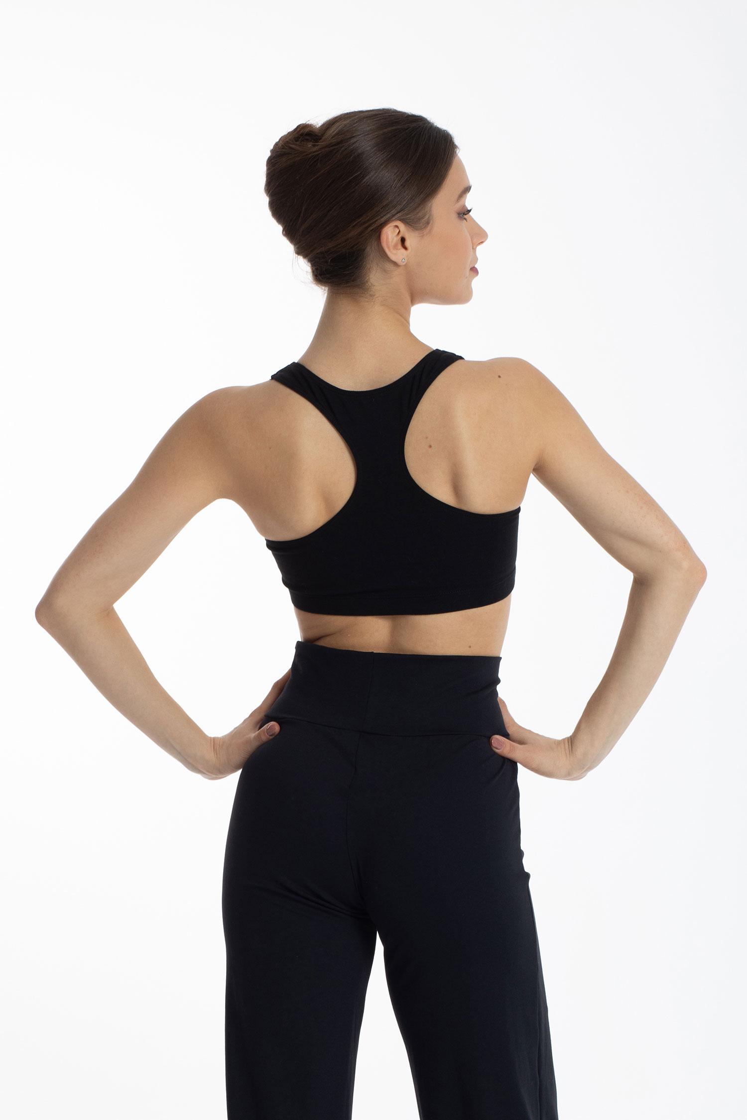 Sport Top Racer Back Schwarz