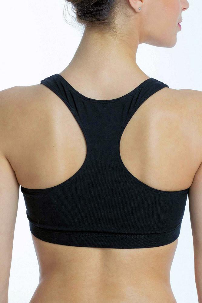 Sport Top Racer Back Schwarz