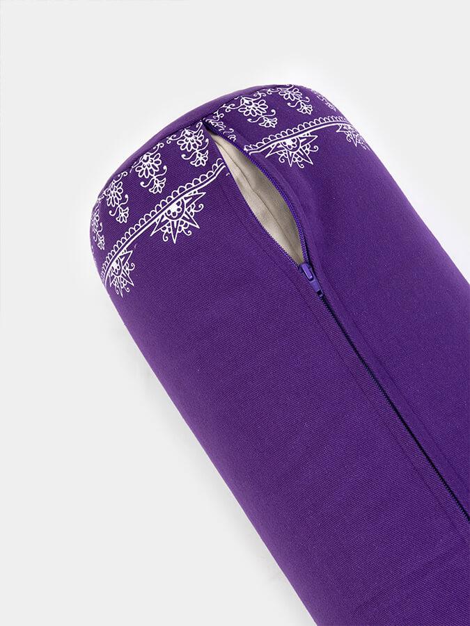 Organic Buckwheat Designed Yoga Bolster, violett