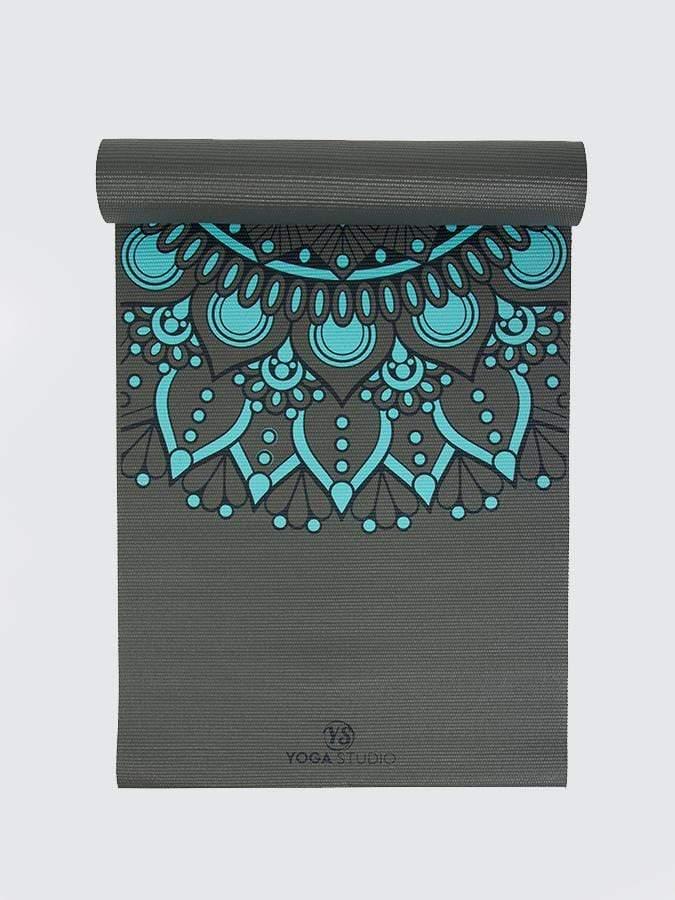Designed Sticky Yoga Mat 6mm grey, mandala