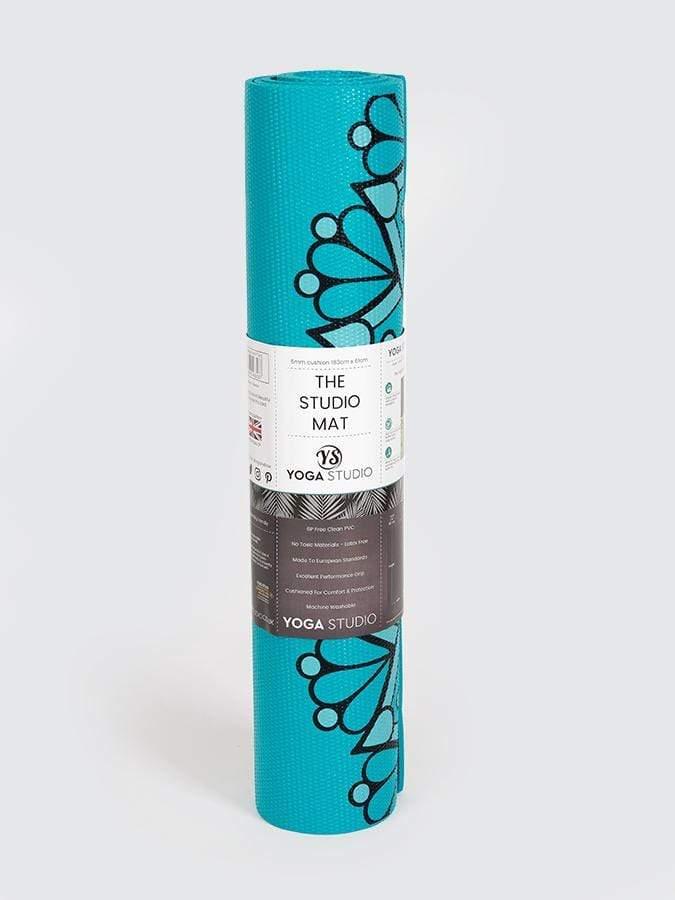 Designed Sticky Yoga Mat 6mm turquoise, mandala