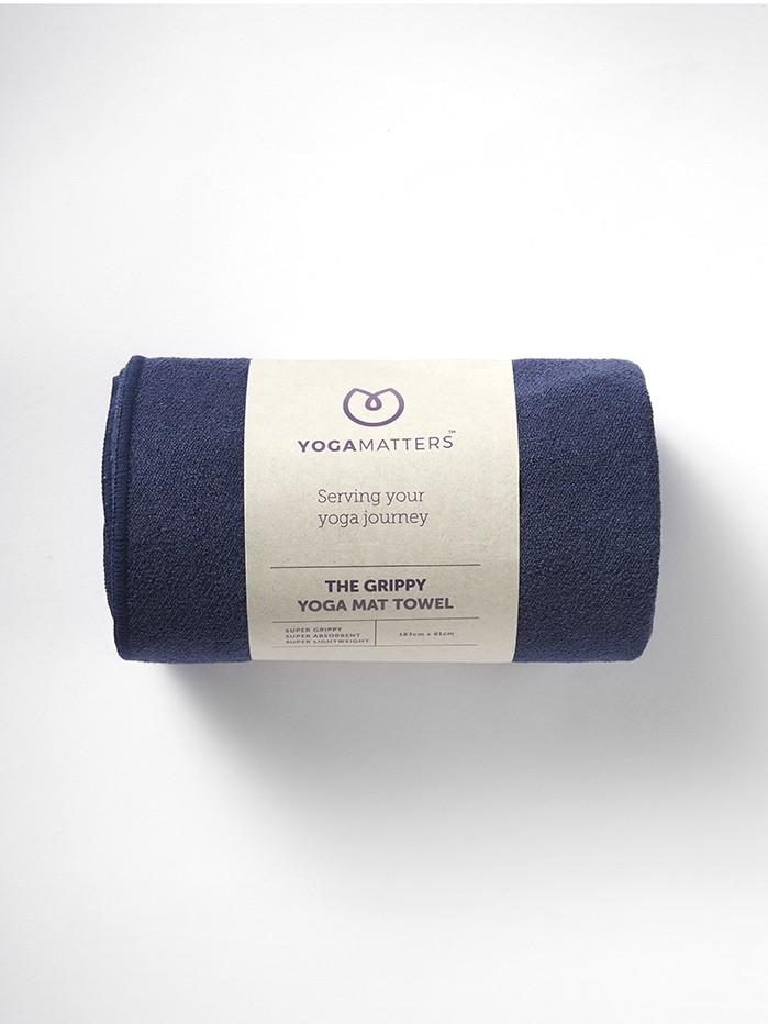 Grippy yoga mat towel top