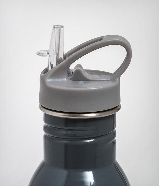 Stainless Steel Water Bottle - Thunder, Grau