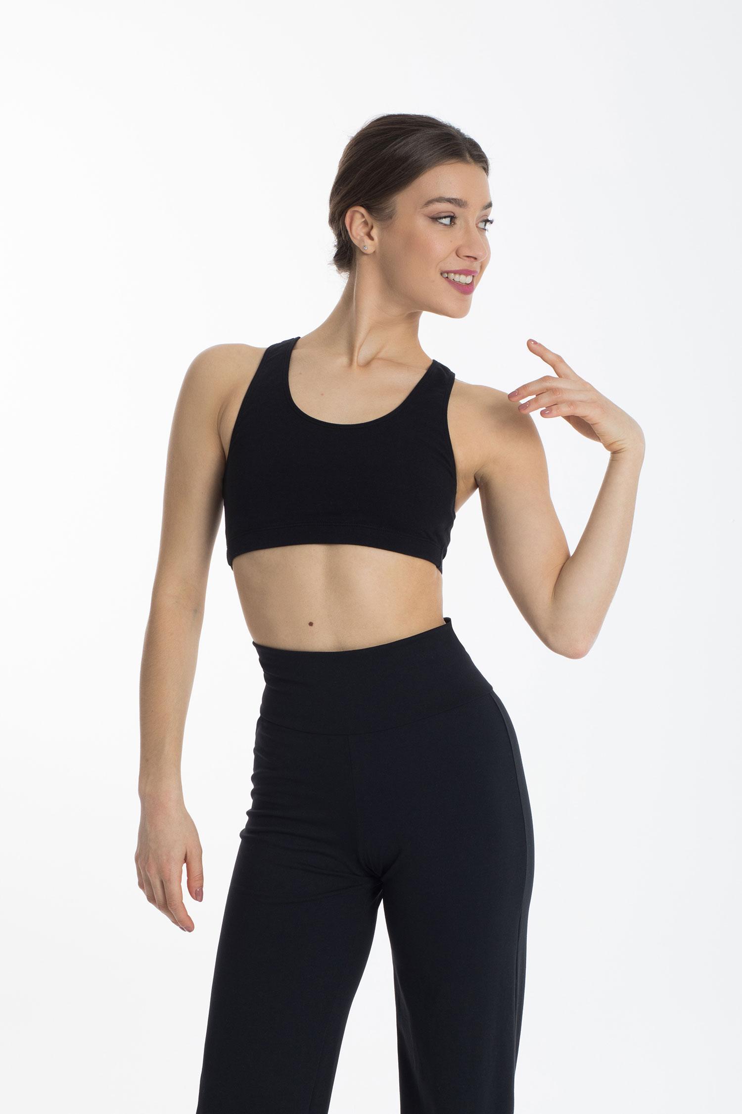 Sport Top Racer Back Schwarz
